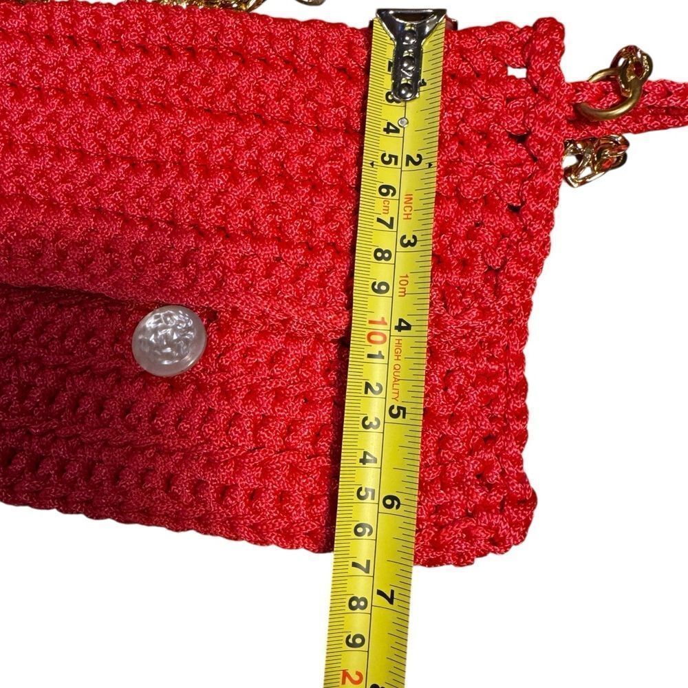New Handmade Hot Pink Crochet Shoulder Crossbody Bag - Picture 5 of 7